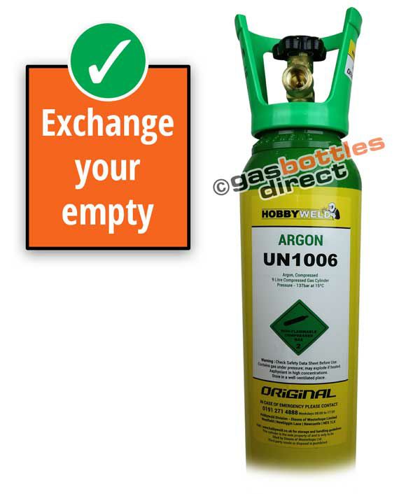 Hobbyweld Argon Original Welding Gas Cylinder Refill